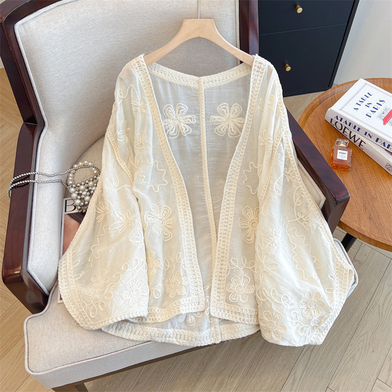 Sunscreen cardigan long sleeve coat for women