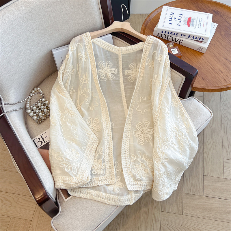 Sunscreen cardigan long sleeve coat for women
