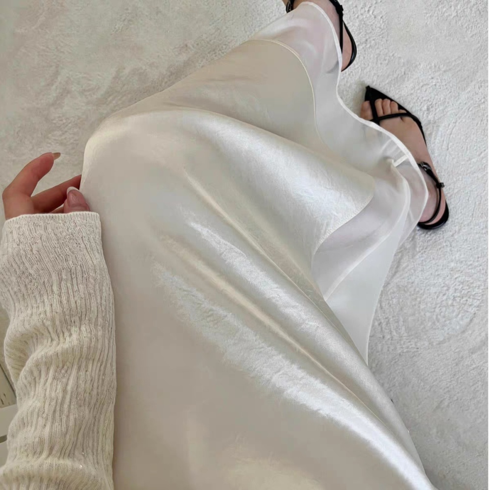 Summer long slim A-line high waist skirt
