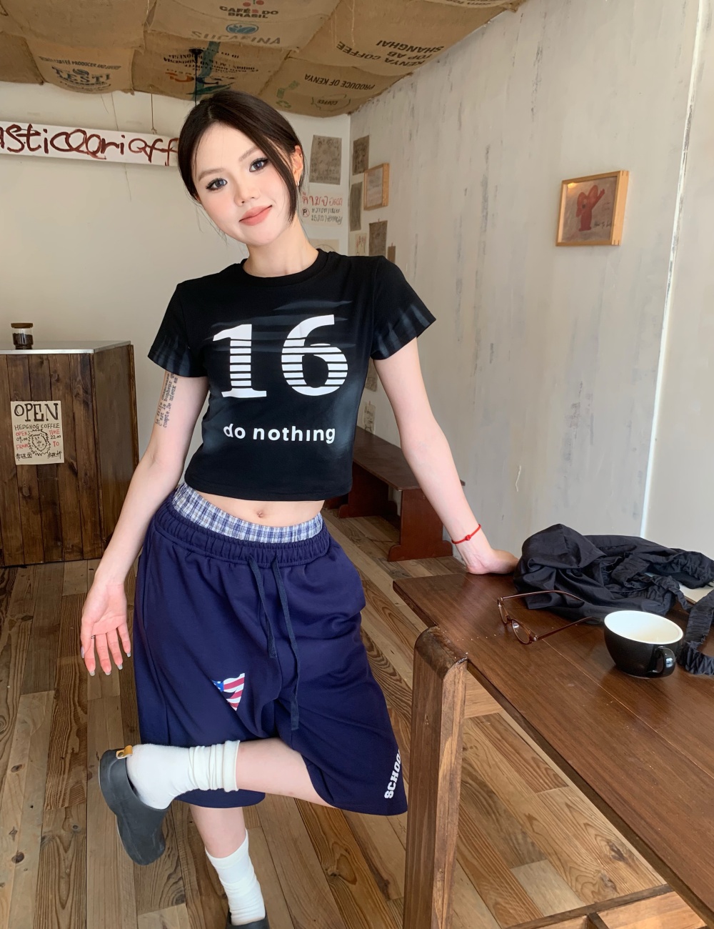 Short sleeve T-shirt spicegirl tops for women