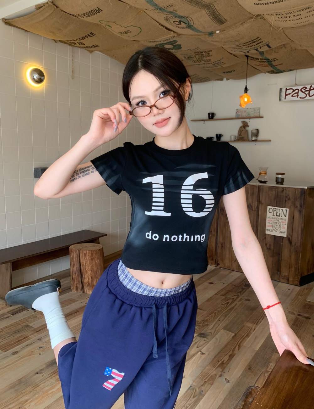 Short sleeve T-shirt spicegirl tops for women