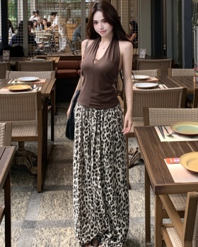 Halter cool V-neck vest loose Casual long pants a set