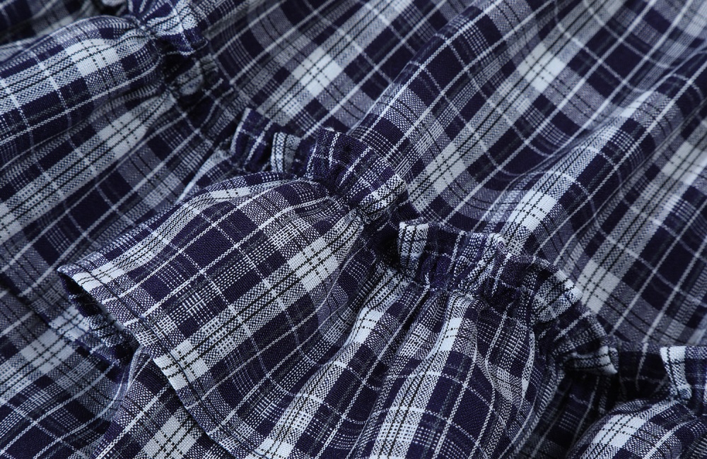 Elastic waist cake plaid short skirt sweet maiden skirt