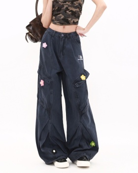 Summer straight work clothing American style retro pants