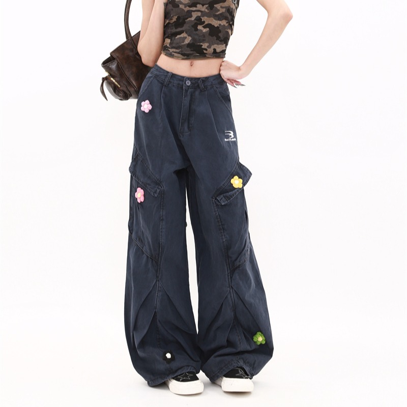 Summer straight work clothing American style retro pants