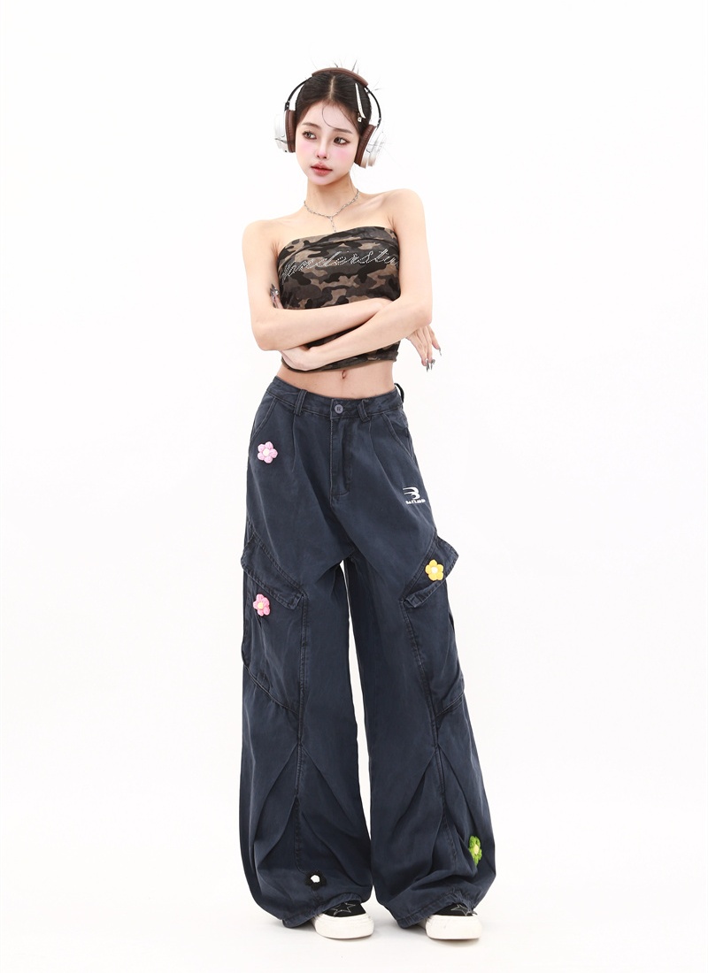 Summer straight work clothing American style retro pants