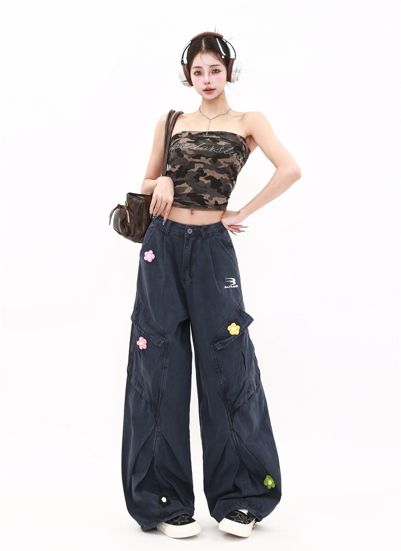 Summer straight work clothing American style retro pants