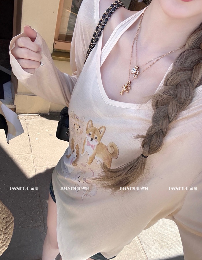 Sunscreen cotton vest long sleeve smock 2pcs set for women