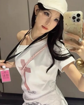 Good cotton slim street fashion short sleeve tops