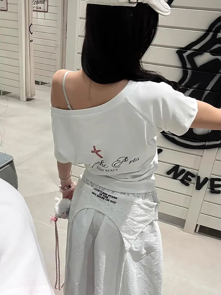 Good cotton slim street fashion short sleeve tops
