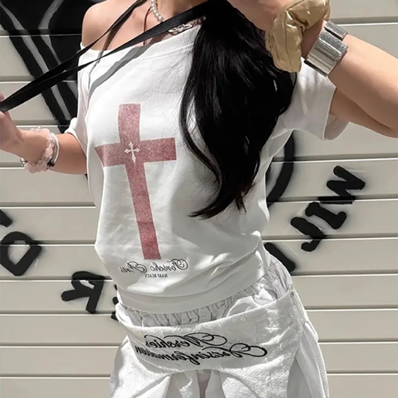 Good cotton slim street fashion short sleeve tops
