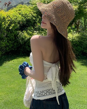 White wears outside vacation vest sexy lace tops for women