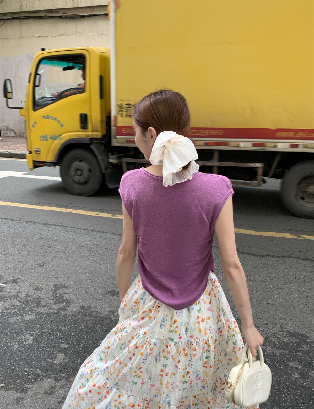 Short sleeve boats sleeve skirt slim knitted T-shirt a set