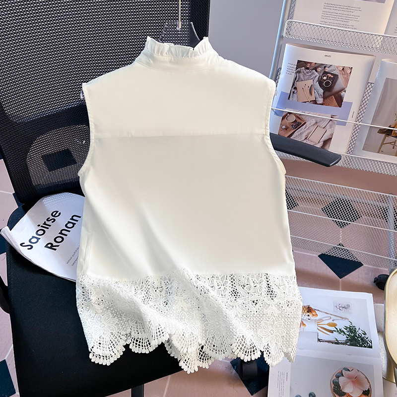 Splice France style shirt all-match vest for women