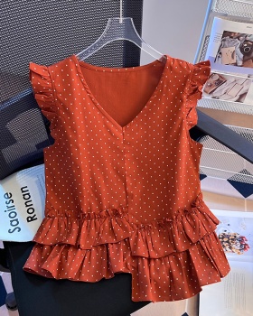 Unique summer vest irregular small shirt for women