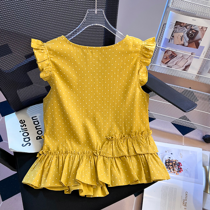 Unique summer vest irregular small shirt for women