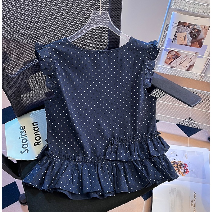 Unique summer vest irregular small shirt for women