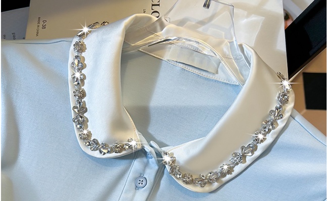Pseudo-two splice T-shirt pinched waist tops for women
