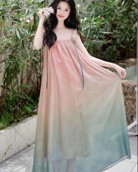 Vacation gradient sling dress