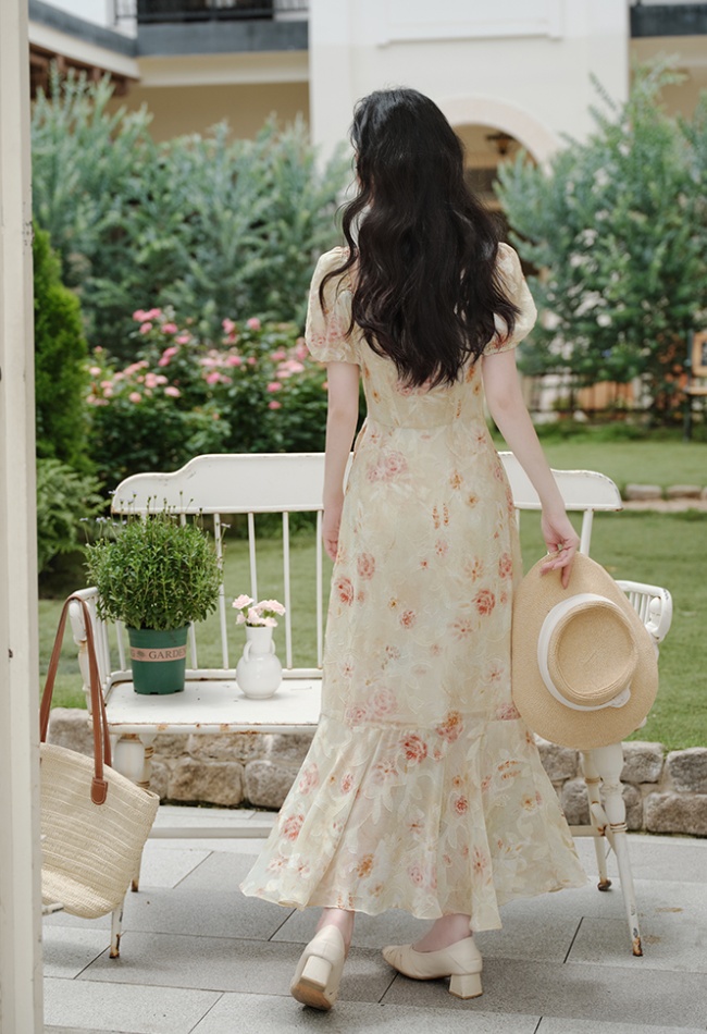 Pinched waist frenum short sleeve dress