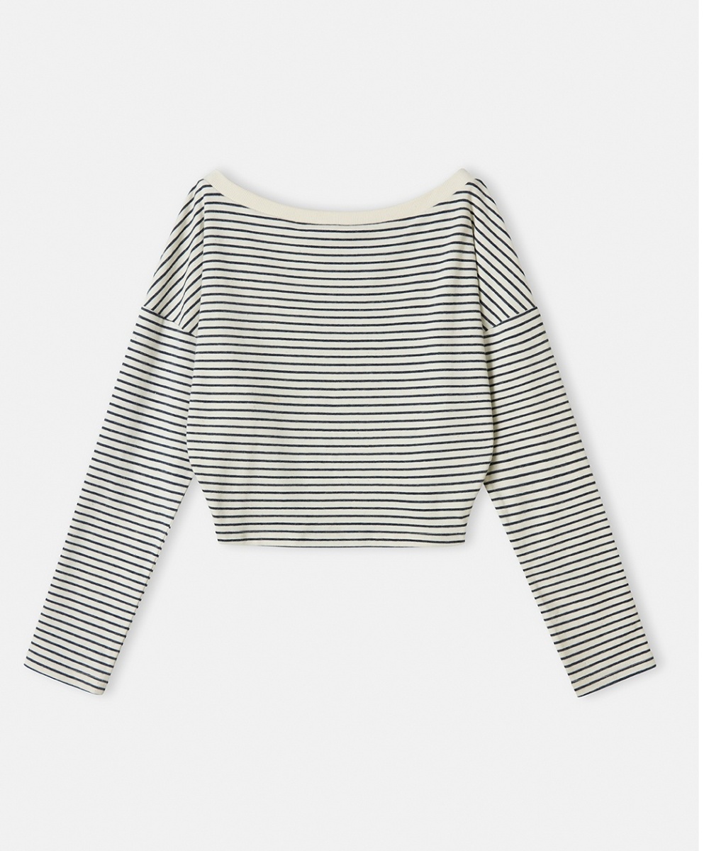 Long sleeve stripe tops spicegirl lazy shorts a set for women