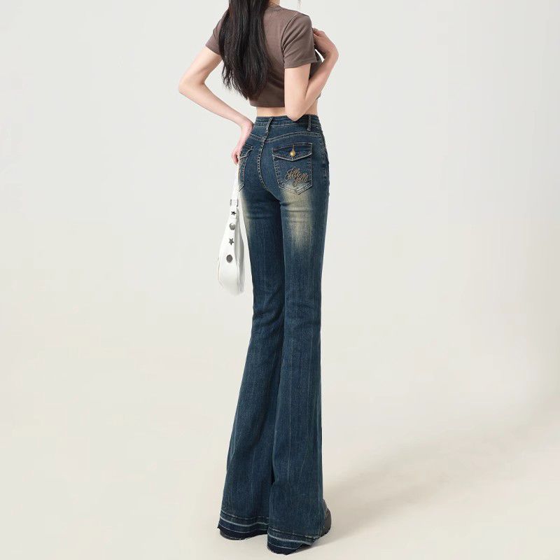 Slim micro speaker jeans spicegirl pants for women