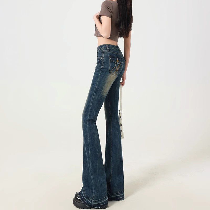Slim micro speaker jeans spicegirl pants for women