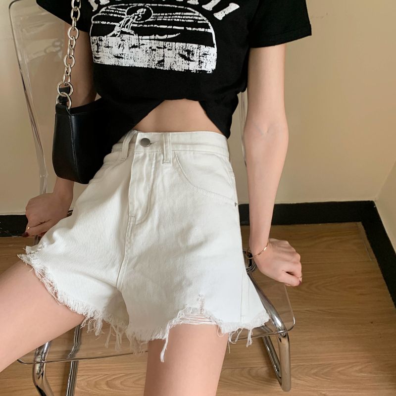 A-line summer short jeans loose shorts for women