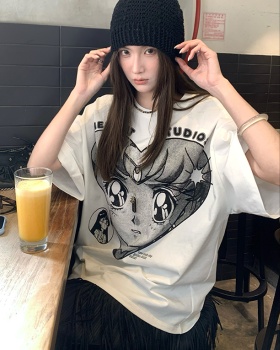 Summer short sleeve loose round neck T-shirt