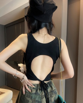 Slim pure cotton vest all-match tops