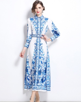 Fashion single-breasted dress