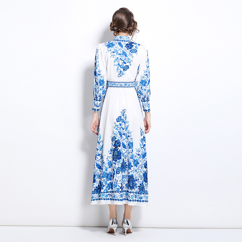 Fashion single-breasted dress