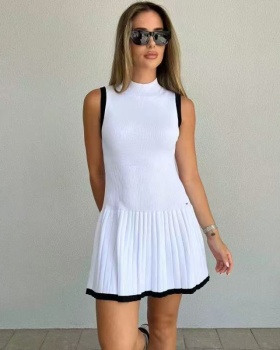 Temperament slim dress niche A-line T-back for women