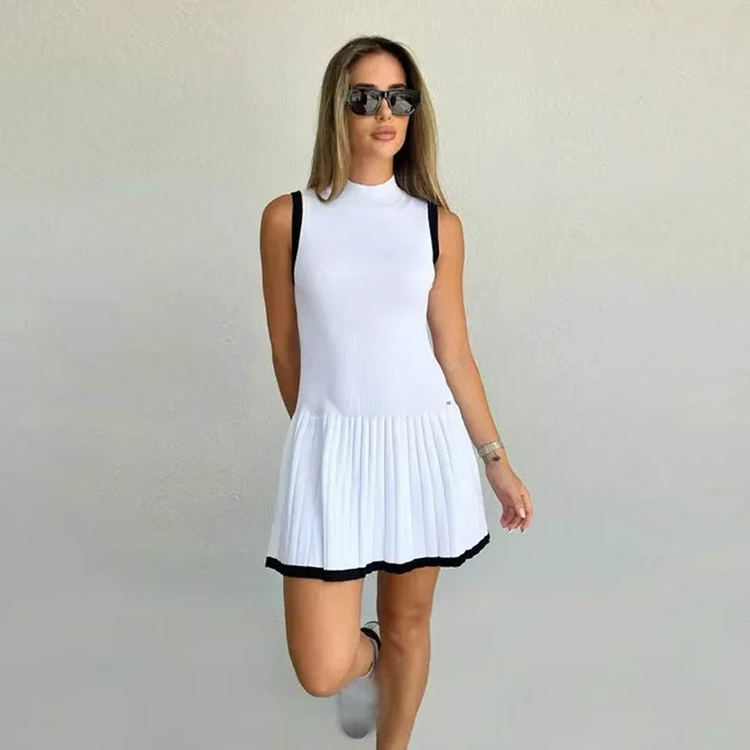 Temperament slim dress niche A-line T-back for women