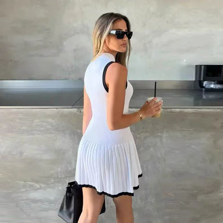 Temperament slim dress niche A-line T-back for women