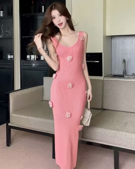 Sling slim summer sexy flowers enticement dress for women