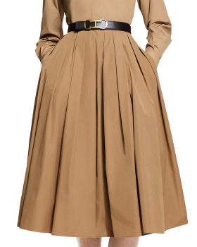Art fashion pleated skirt lazy big skirt high waist long dress