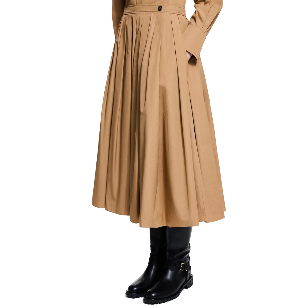 Art fashion pleated skirt lazy big skirt high waist long dress