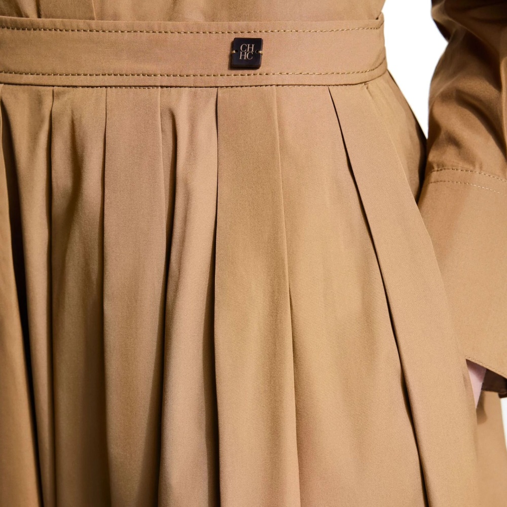 Art fashion pleated skirt lazy big skirt high waist long dress