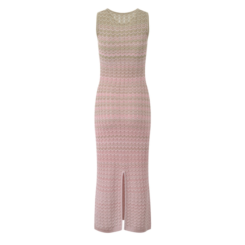 Round neck slim gradient elegant fashion sleeveless dress