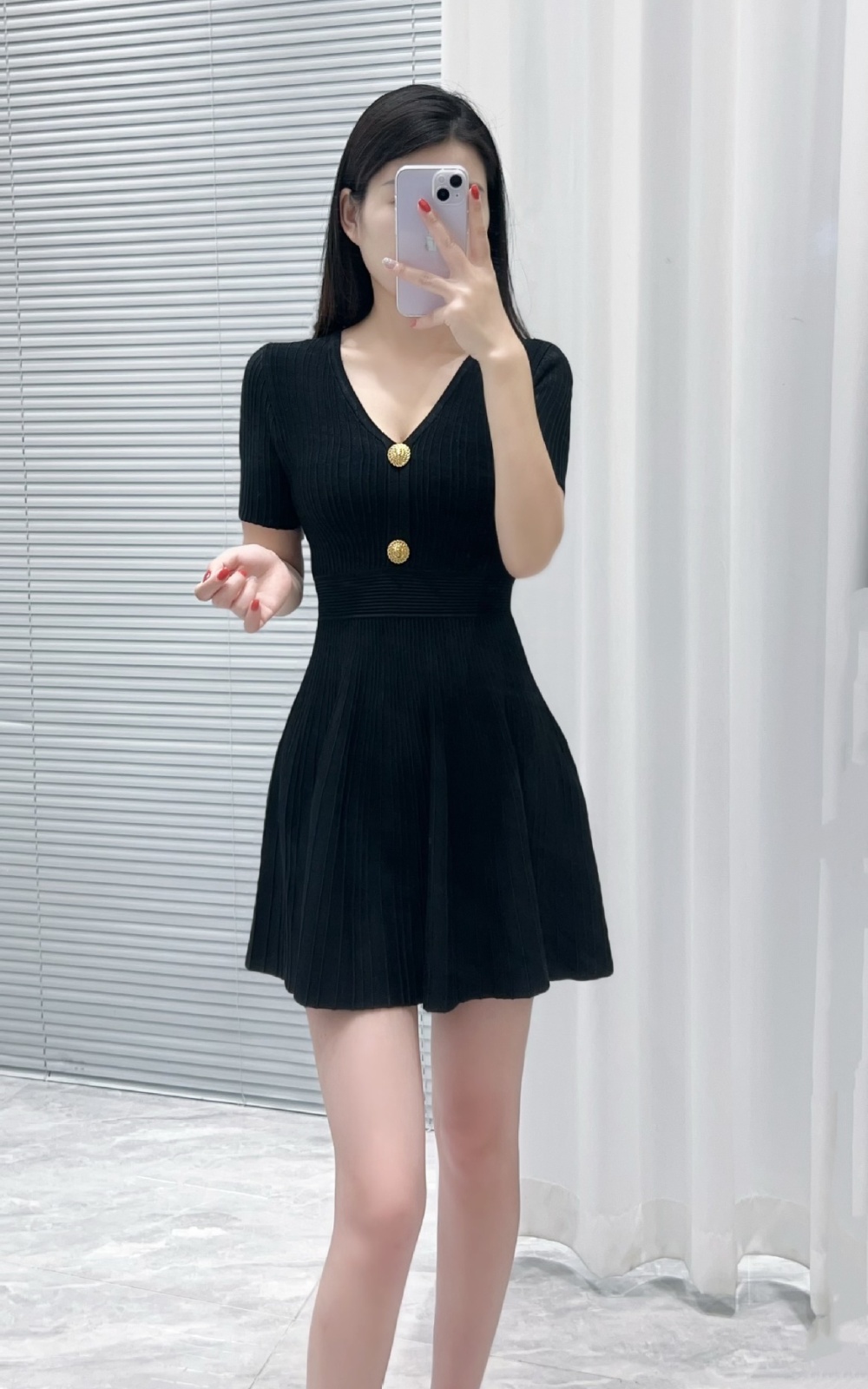 Fashion summer France style light luxury slim ladies dress