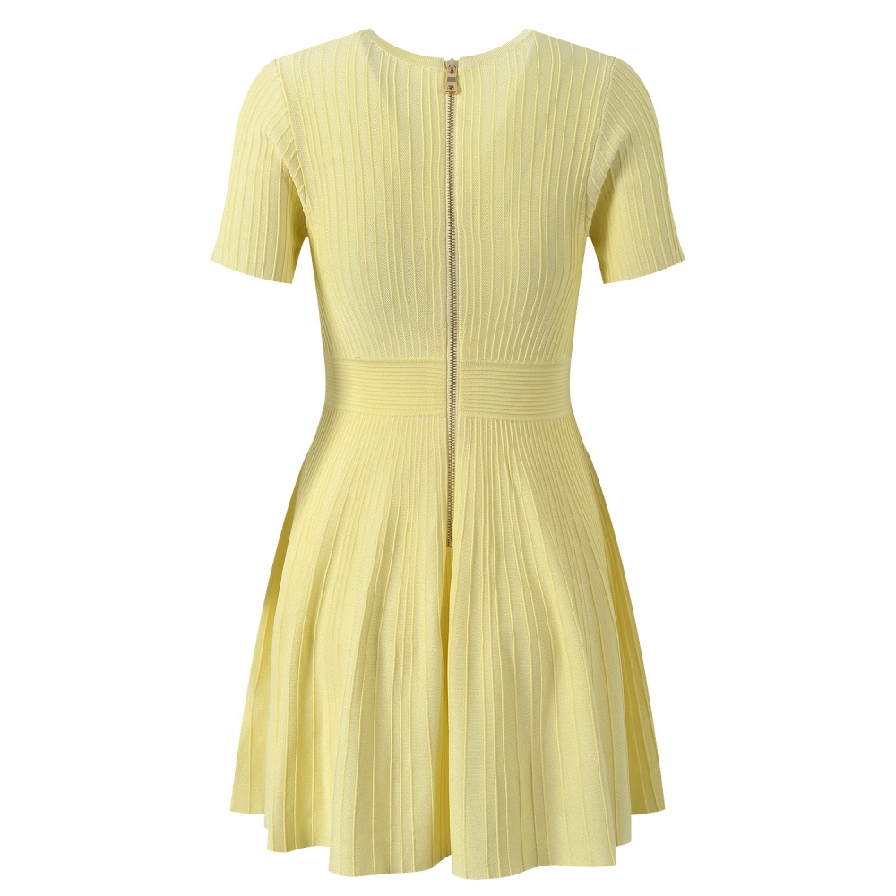 Fashion summer France style light luxury slim ladies dress