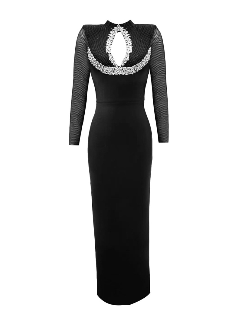 Package hip European style dress slim long dress for women