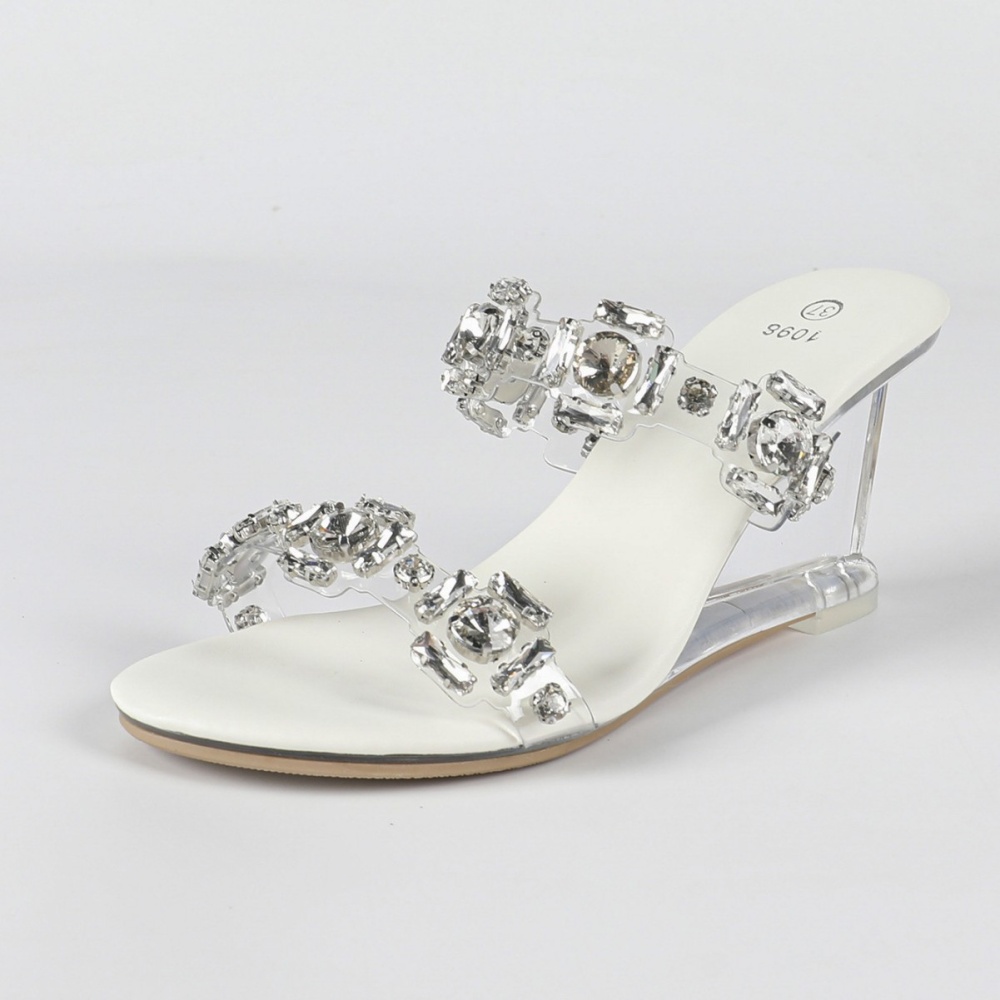 Fine-root fashion summer open toe temperament slippers