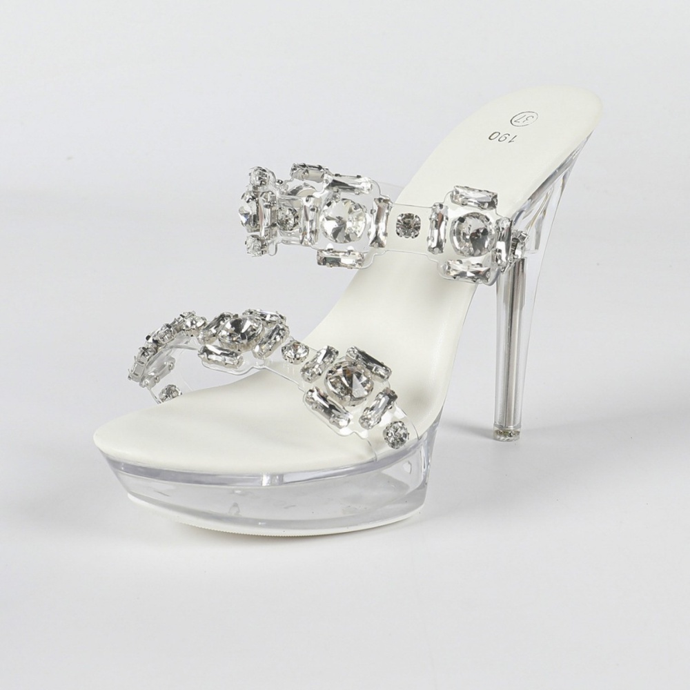 Fine-root transparent shoes sexy wedding shoes