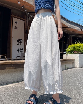 Sunscreen lace summer pants wood ear thin slim nine pants