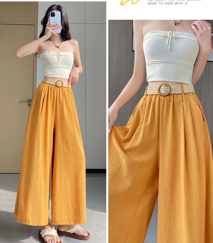 Drape pants high waist wide leg pants for women