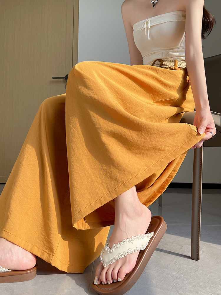 Drape pants high waist wide leg pants for women