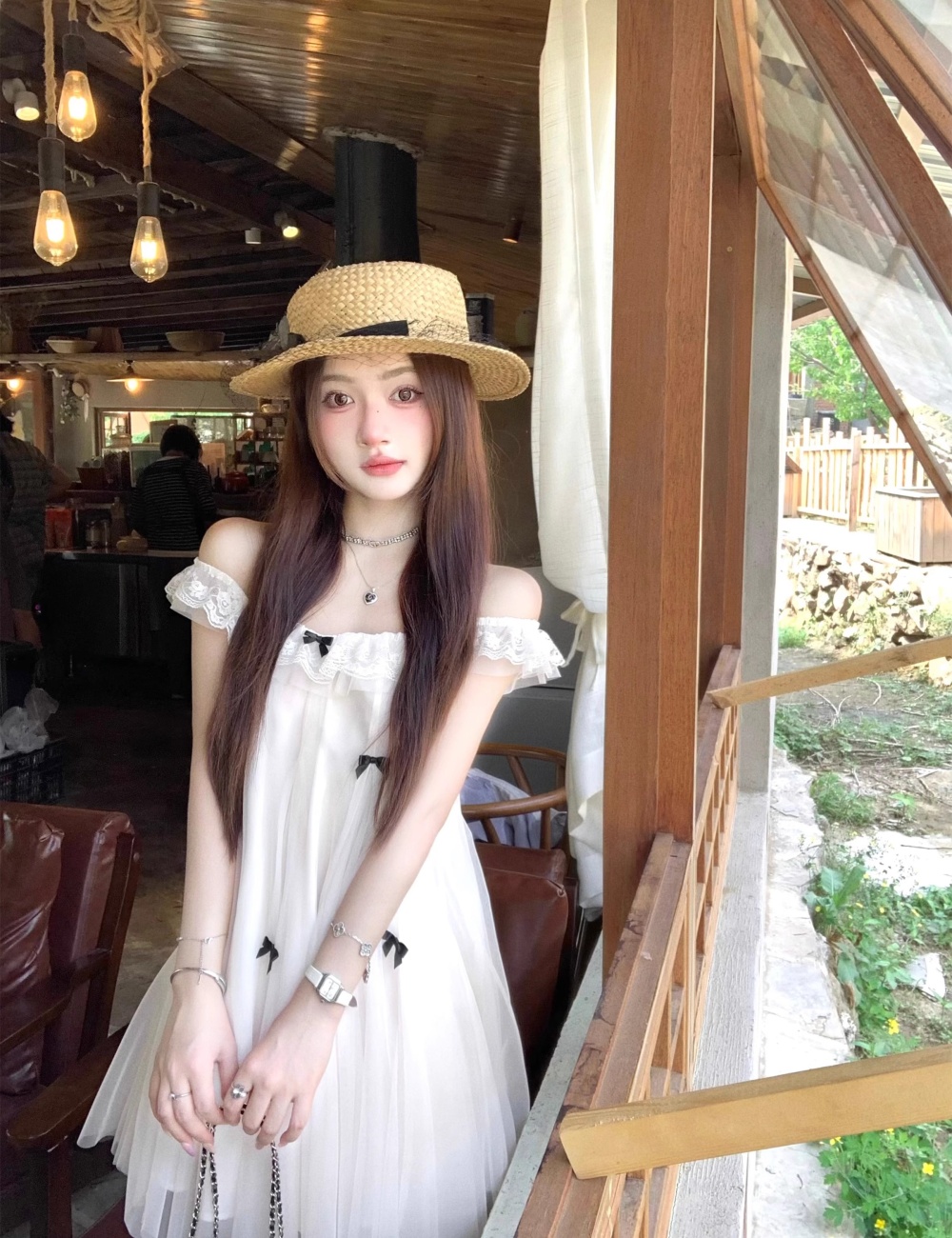 Gauze summer mixed colors doll dress