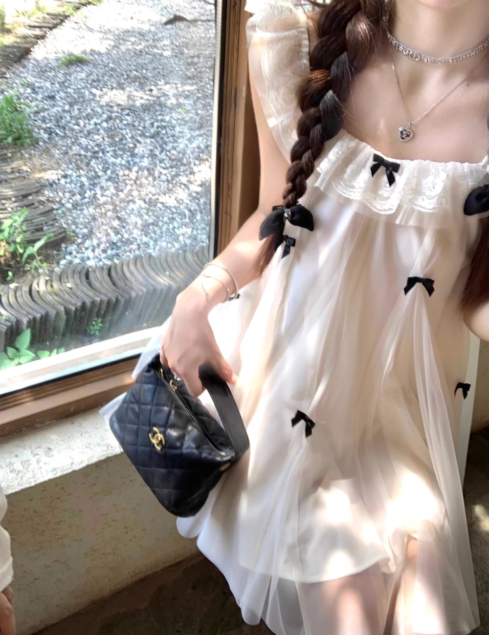 Gauze summer mixed colors doll dress